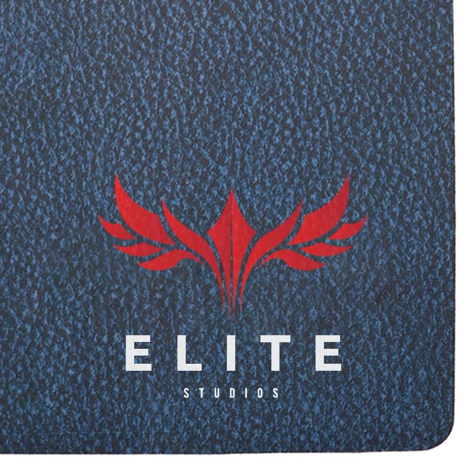Close-up of Executive Desk Mat textured surface with custom logo