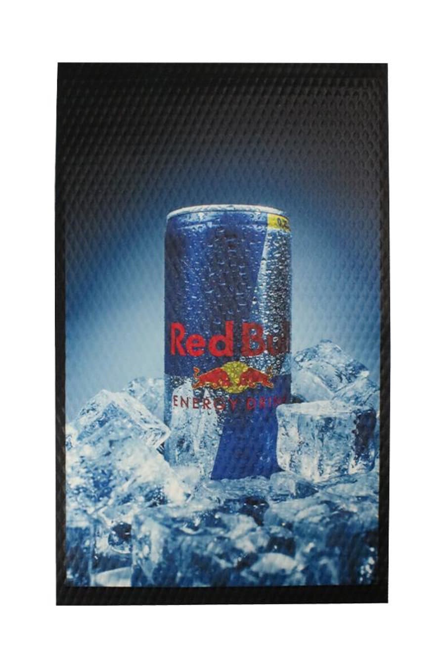 Floor Impressions Rubber Mat isolated product view with Red Bull artwork