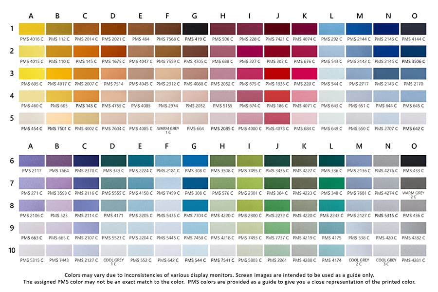POP Scrape Promo Mat color swatches