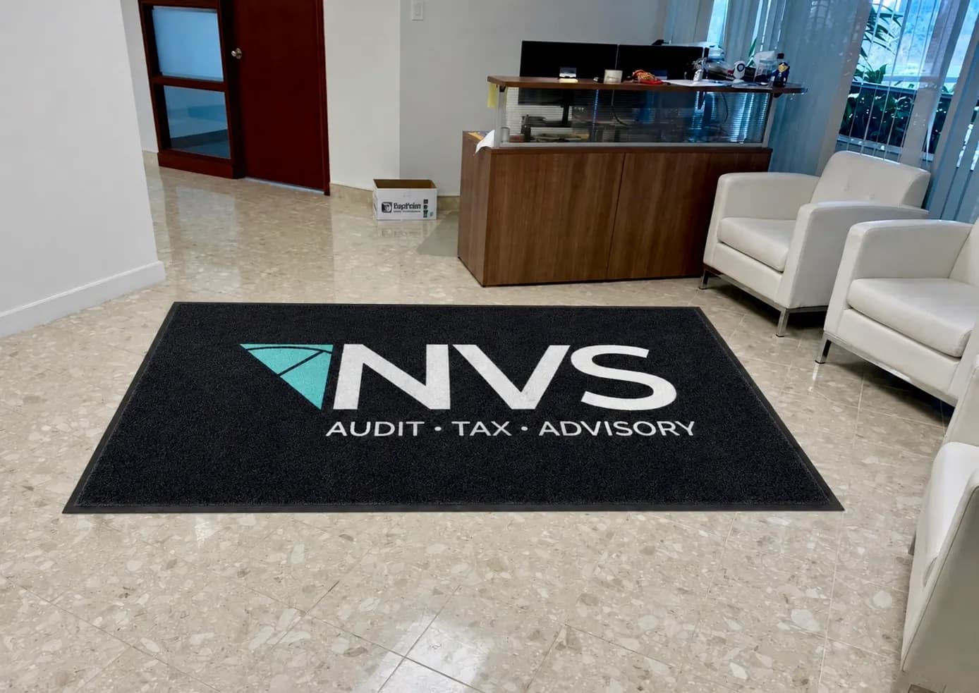 Accounting Firms custom logo mat example