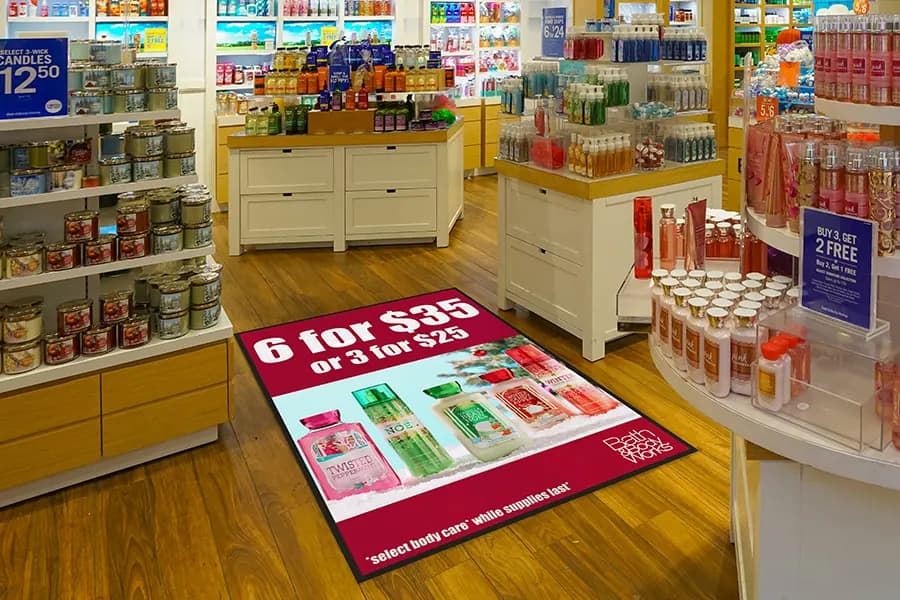 Beauty Supply Shops custom logo mat example