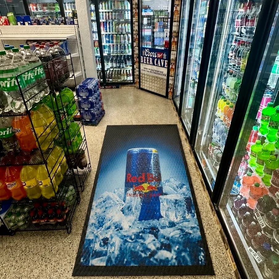Convenience Stores custom logo mat example