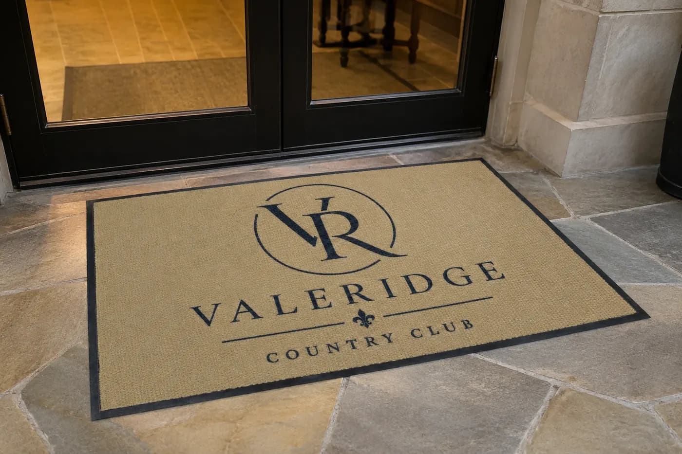 Country Clubs custom logo mat example