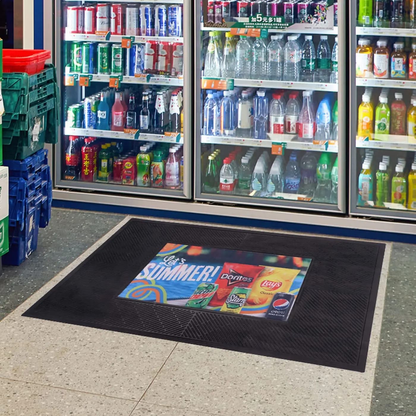Gas Stations custom logo mat example