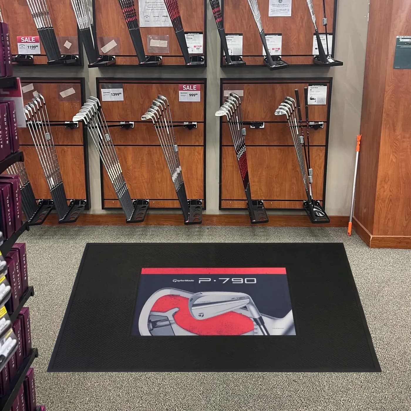 Golf Shops custom logo mat example