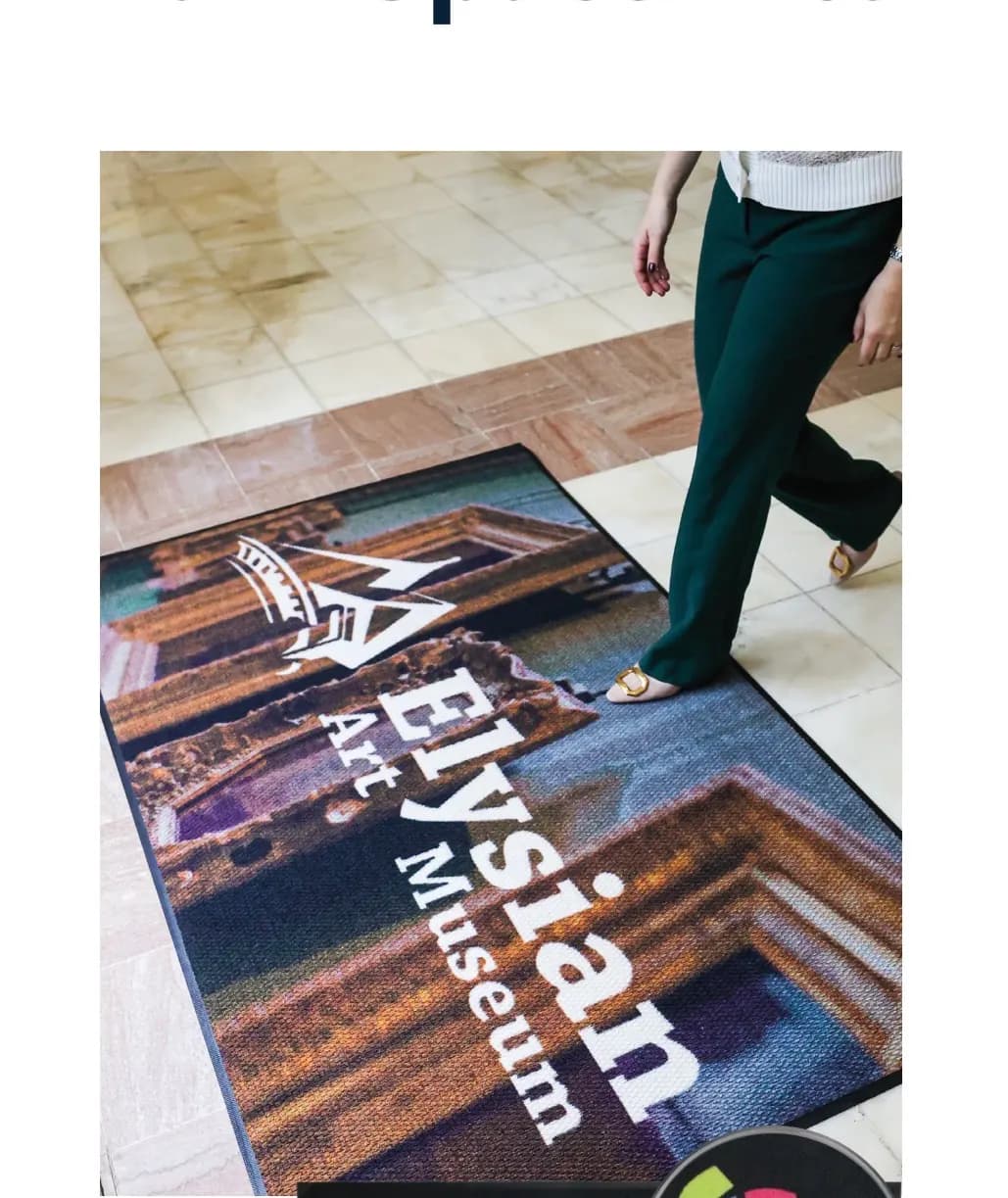 Museums custom logo mat example