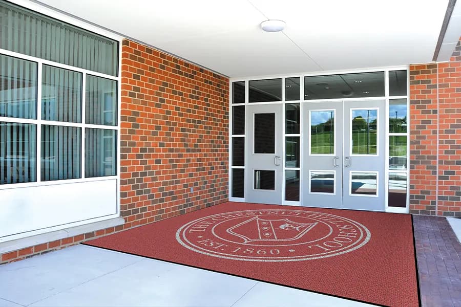 Private Schools custom logo mat example