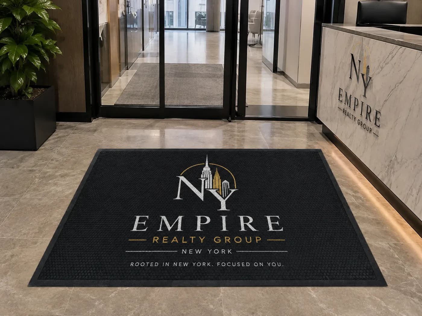 Real Estate Offices and Brokerages custom logo mat example