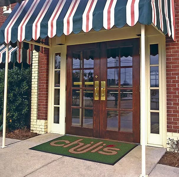 Restaurants custom logo mat example