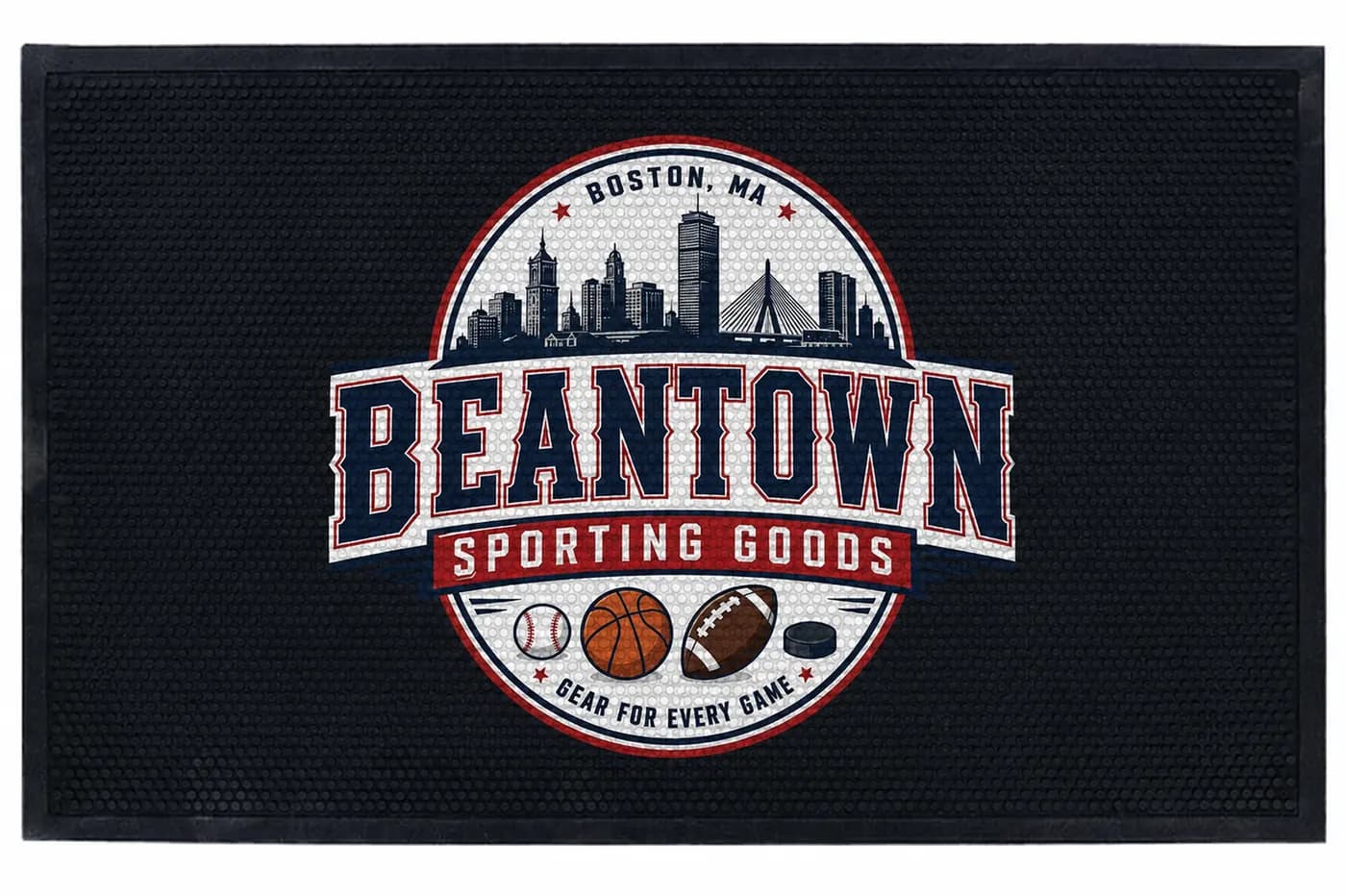 Sporting Goods Stores custom logo mat example