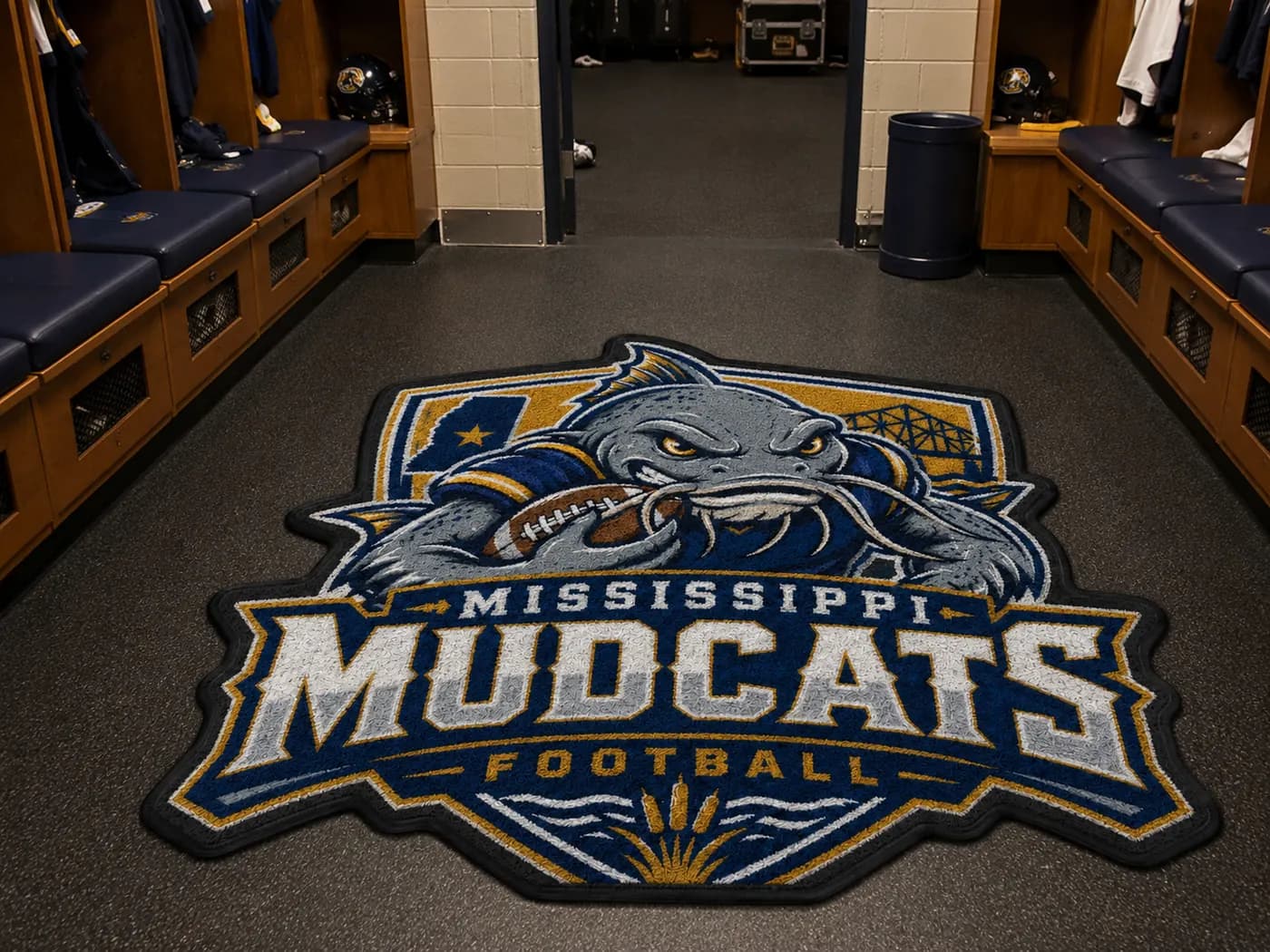 Sports and Athletics Facilities custom logo mat example