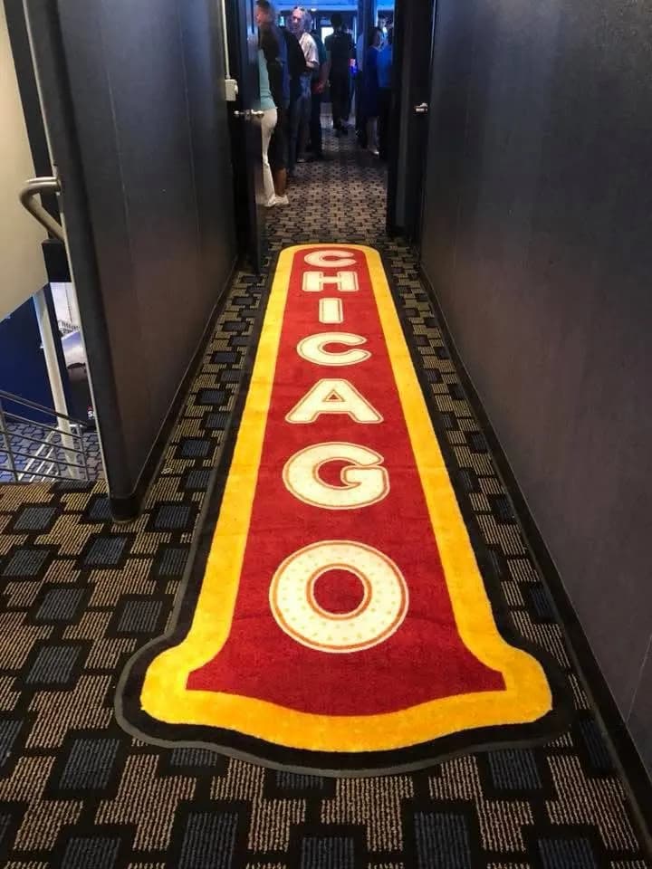 Theatres custom logo mat example