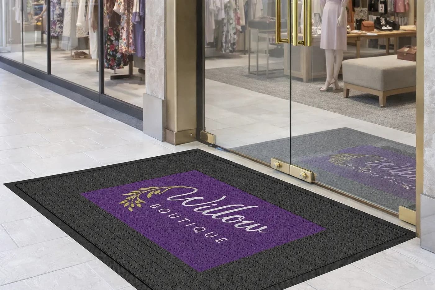 Women's Clothing Boutiques custom logo mat example