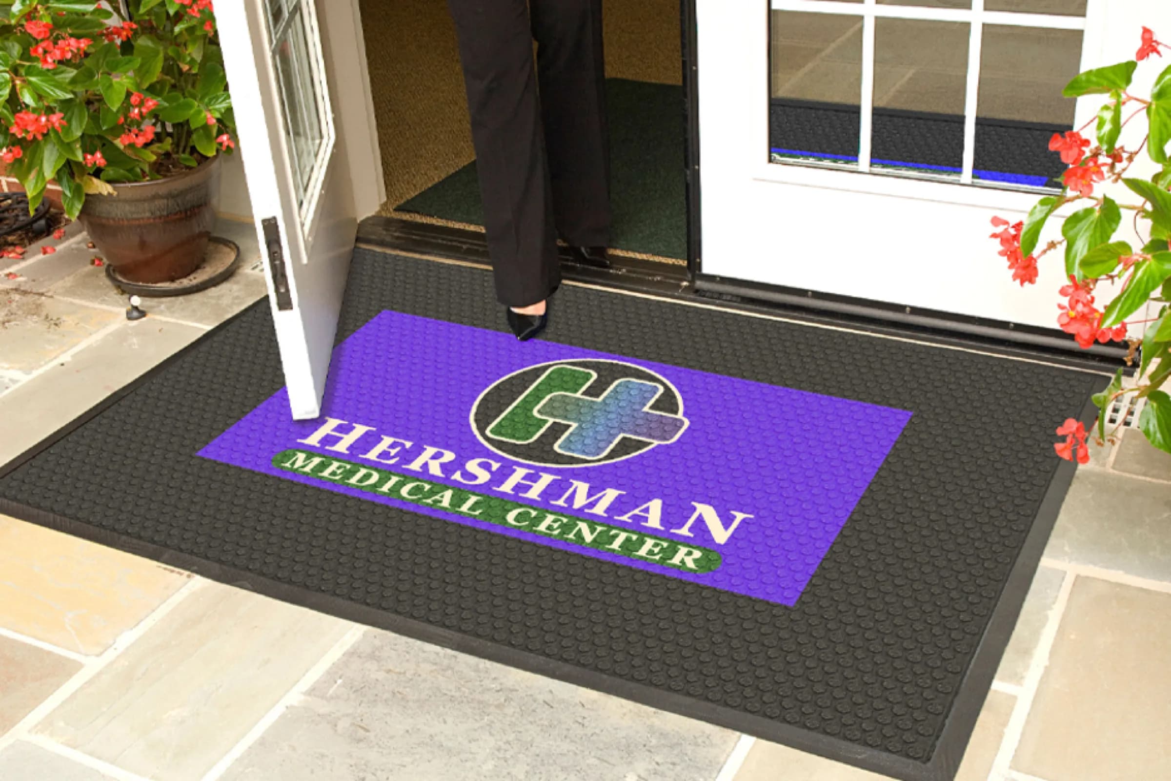 Outdoor Scraper custom logo mat for building entrance ways