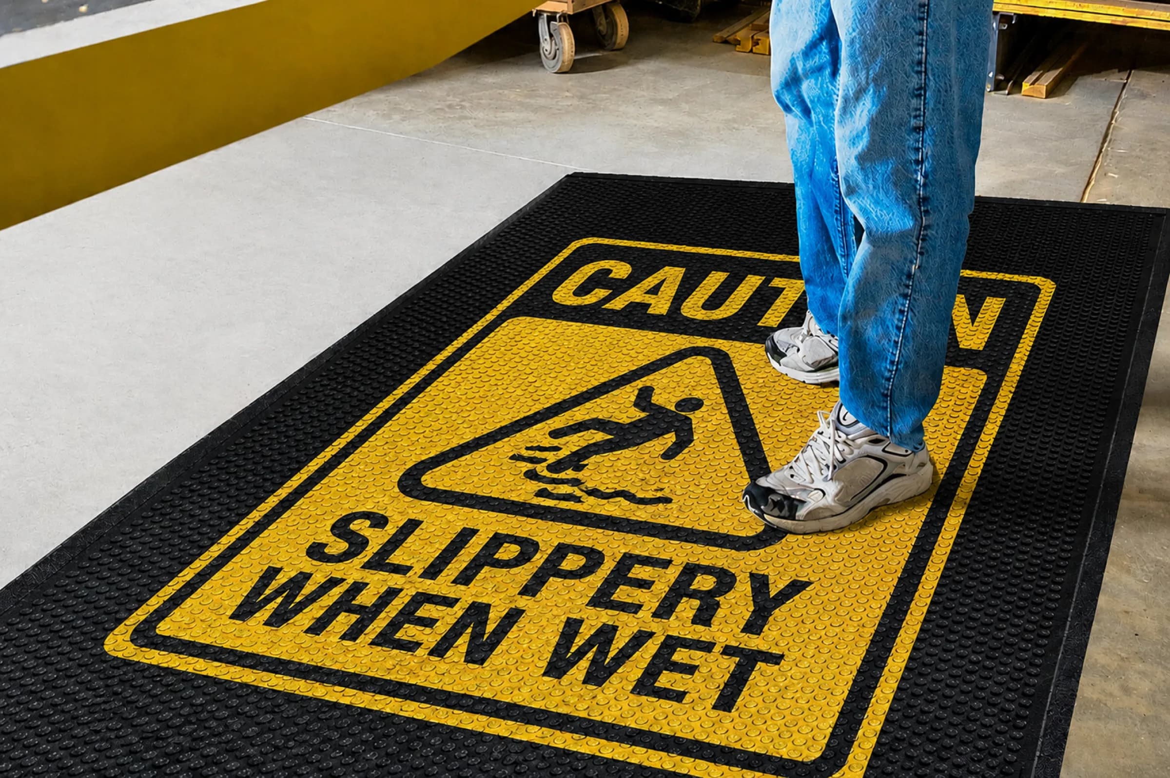 ToughScrape custom message mat for wayfinding and branding